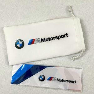 NEW BMW Motorsport Glasses Case with Lens Cloth